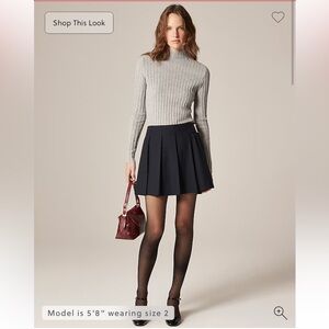 NWOT J.Crew Pleated mini skirt with buckle detail